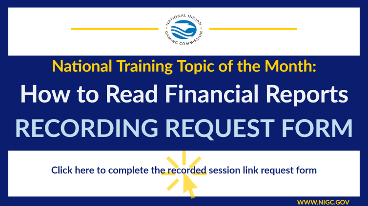 How to Read Financial Reports Recording Request Form