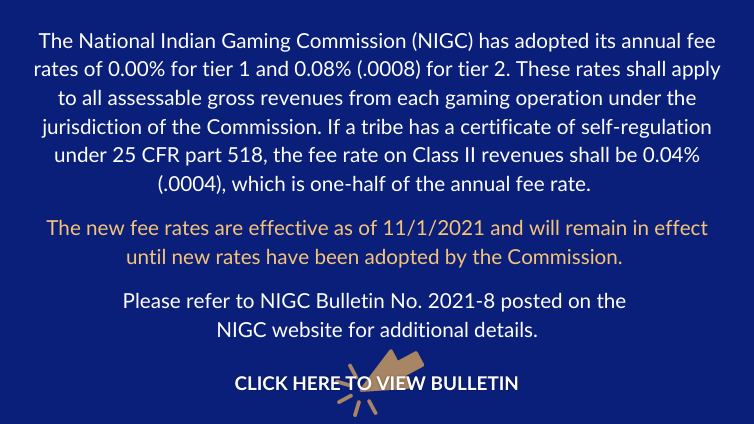 New Fee Rate Announcement