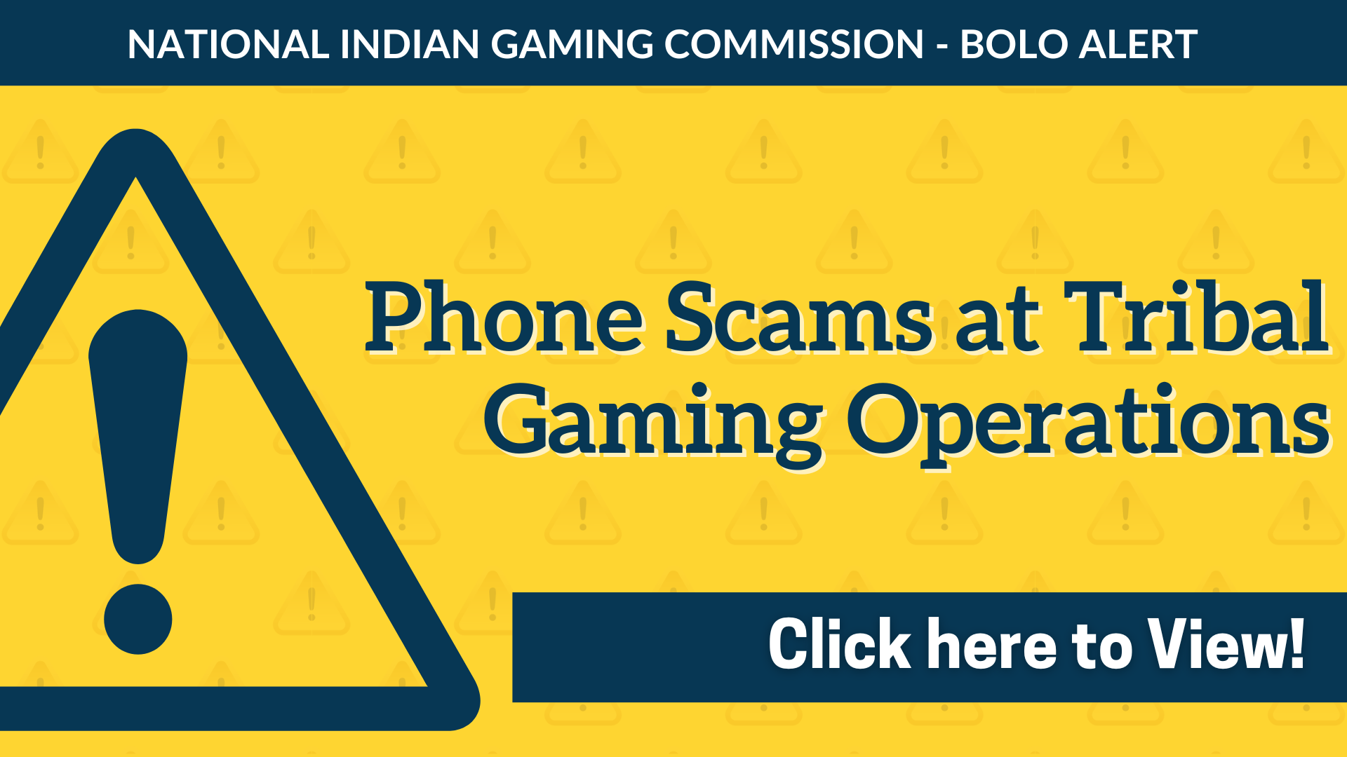 NIGC ALERT: Phone Scams at Tribal Gaming Operations