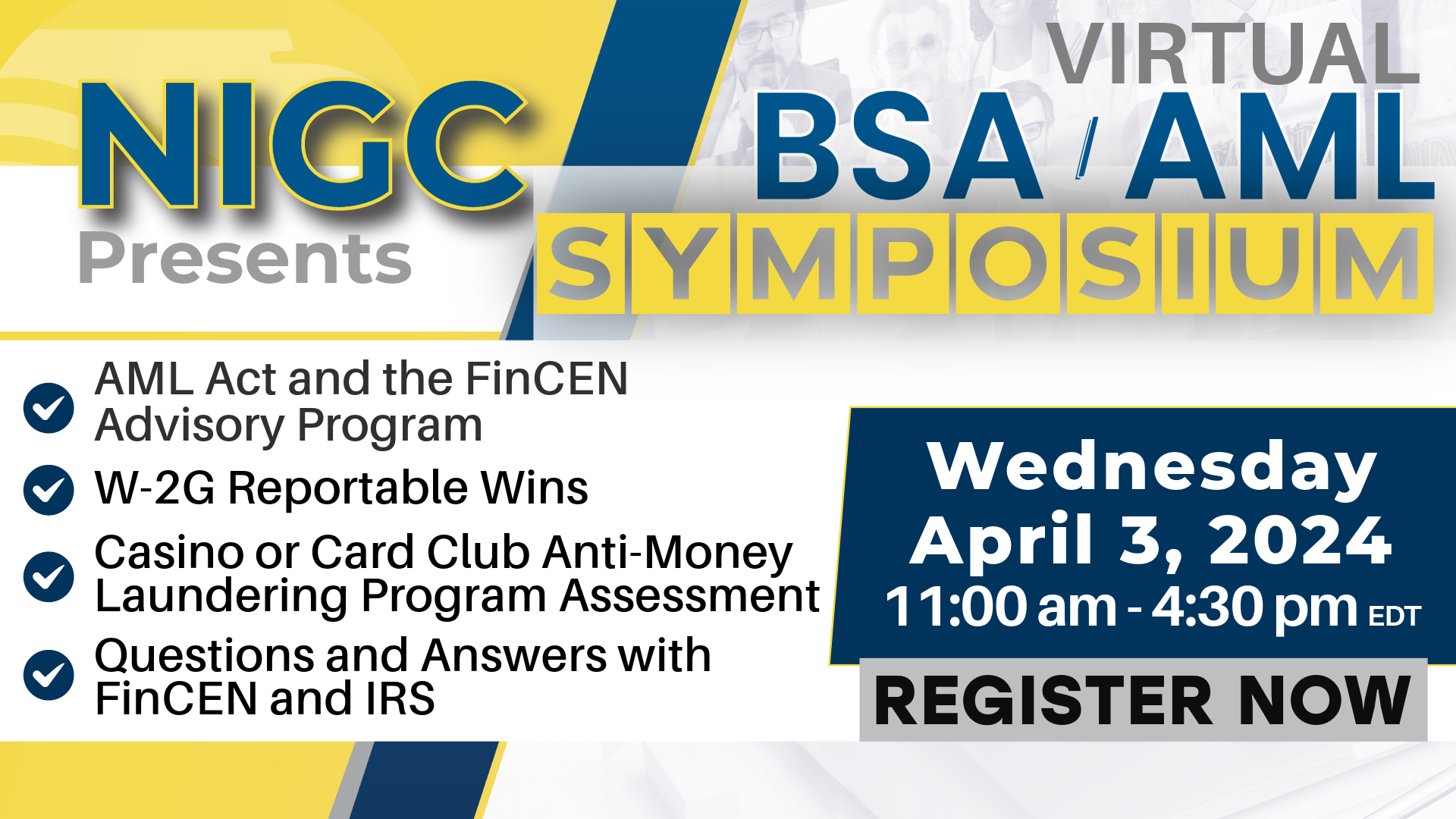 Virtual BSA/AML Symposium | Casino or Card Club Anti-Money Laundering Program Assessment