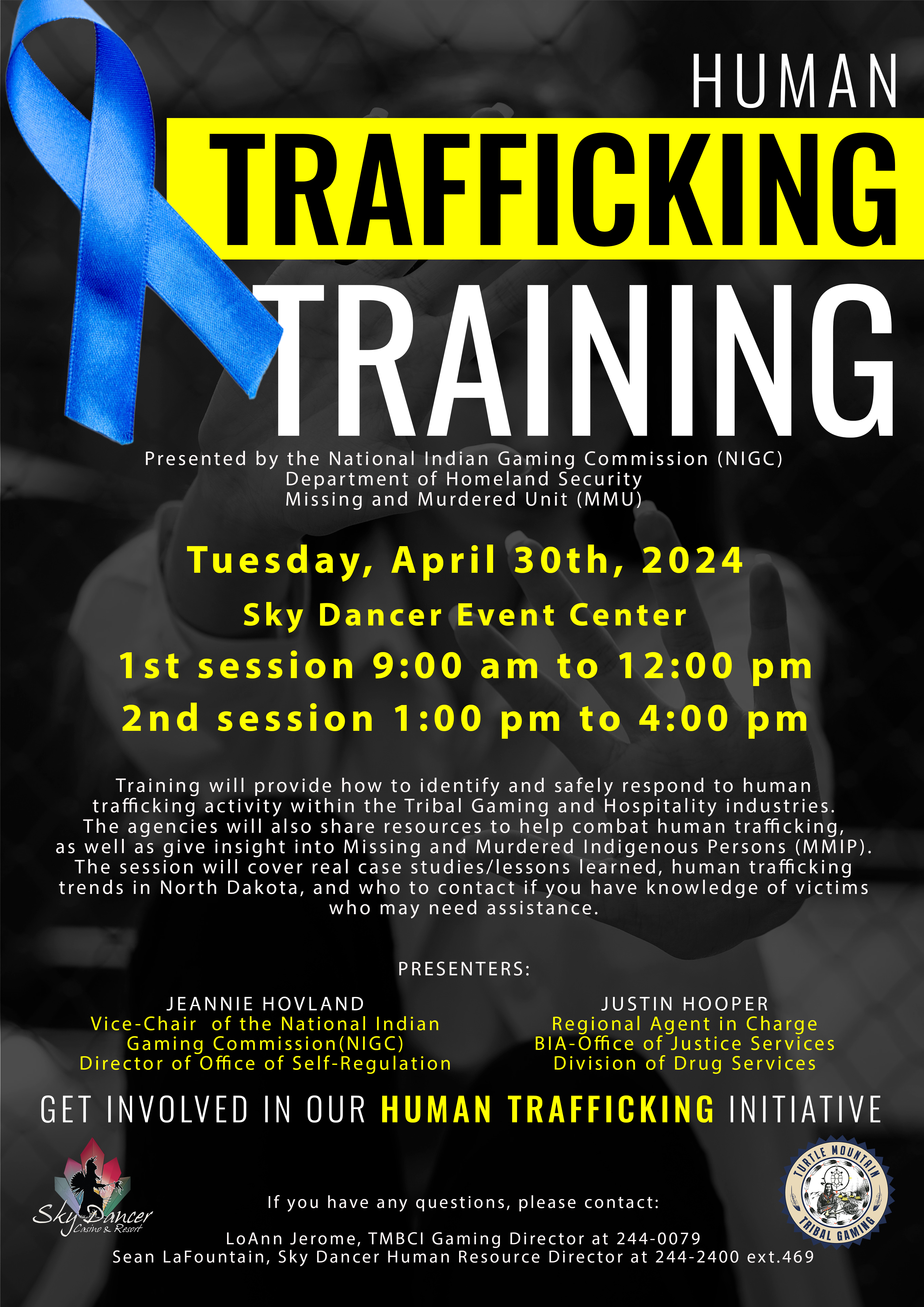 Human Trafficking Training at Sky Dancer Casino & Resort