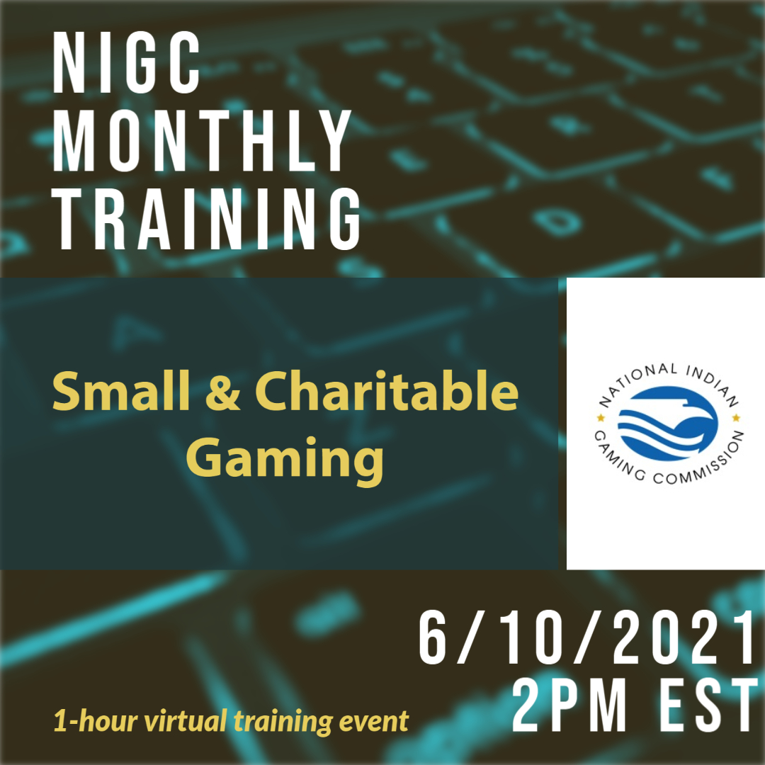 Monthly Training: Small & Charitable Gaming